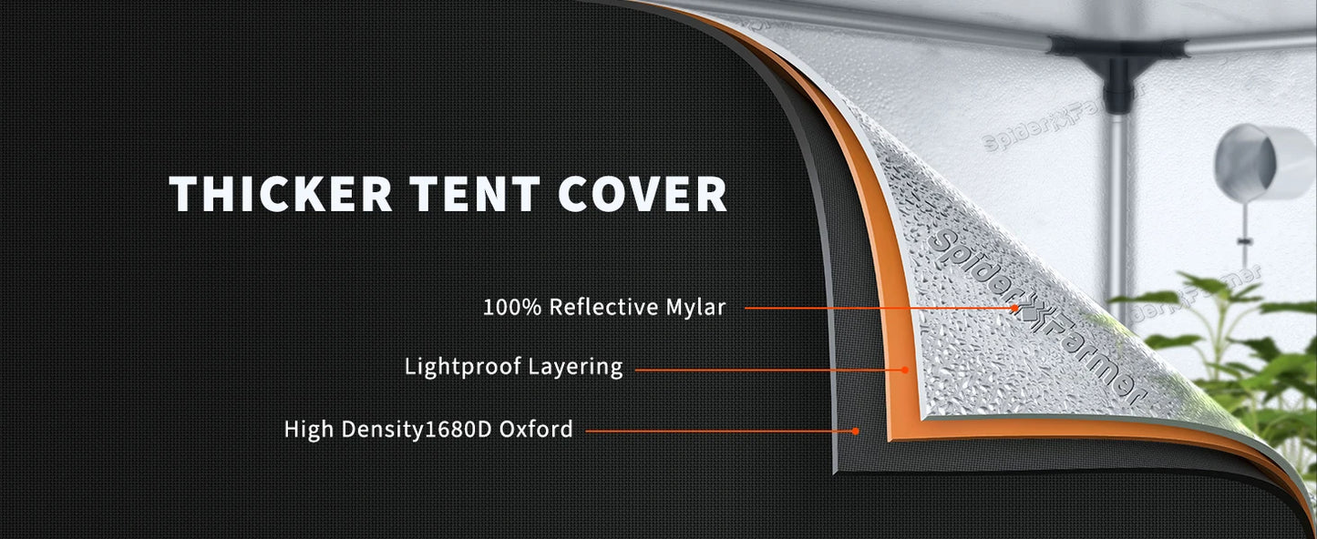 Spider Farmer Grow Tent - 70x70x160CM