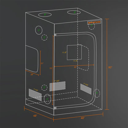 Spider Farmer Grow Tent - 120x120x200CM